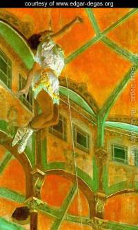 Miss La La in het Cirque Fernando door Edgar Degas