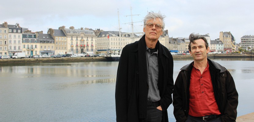François Schuiten et Benoît Peeters à Cherbourg. Photo : www.lamanchelibre.fr